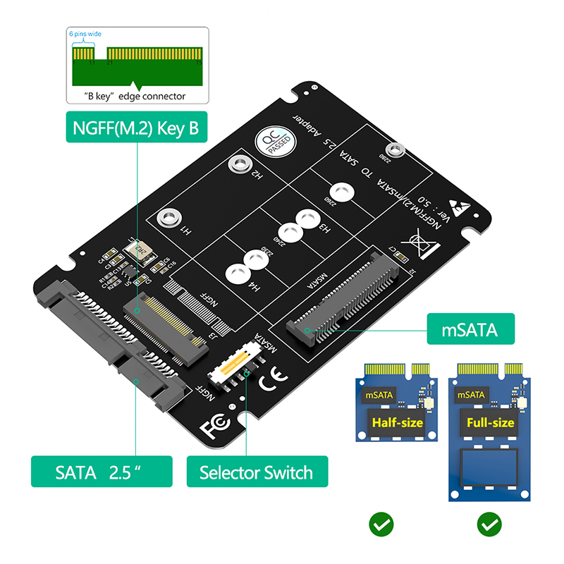 M.2 NGFF mSATA SSD to SATA 3.0 – обзор и цена Memory Card Ssd