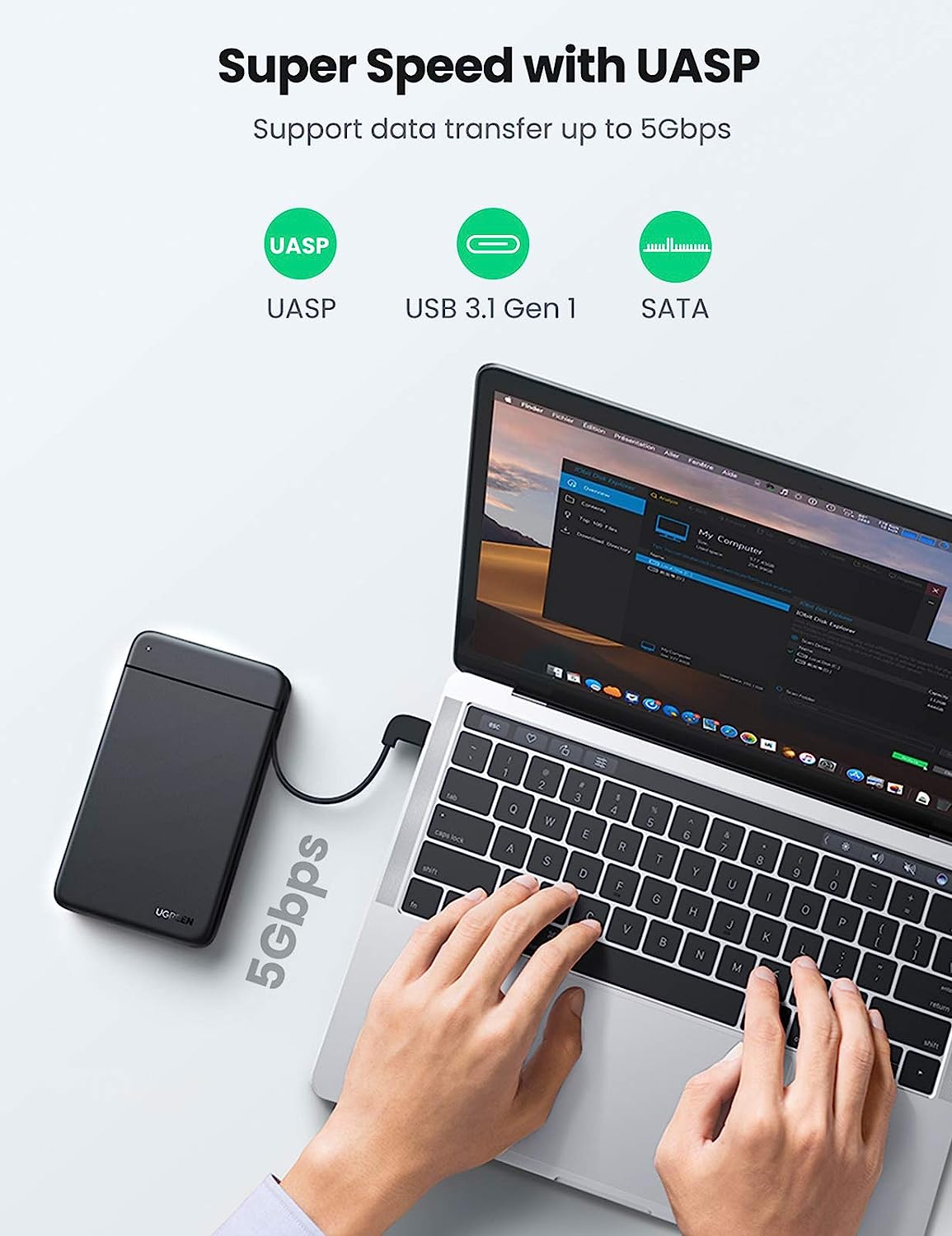 UGREEN USB C Корпус жесткого д – обзор и цена Sata Ssd
