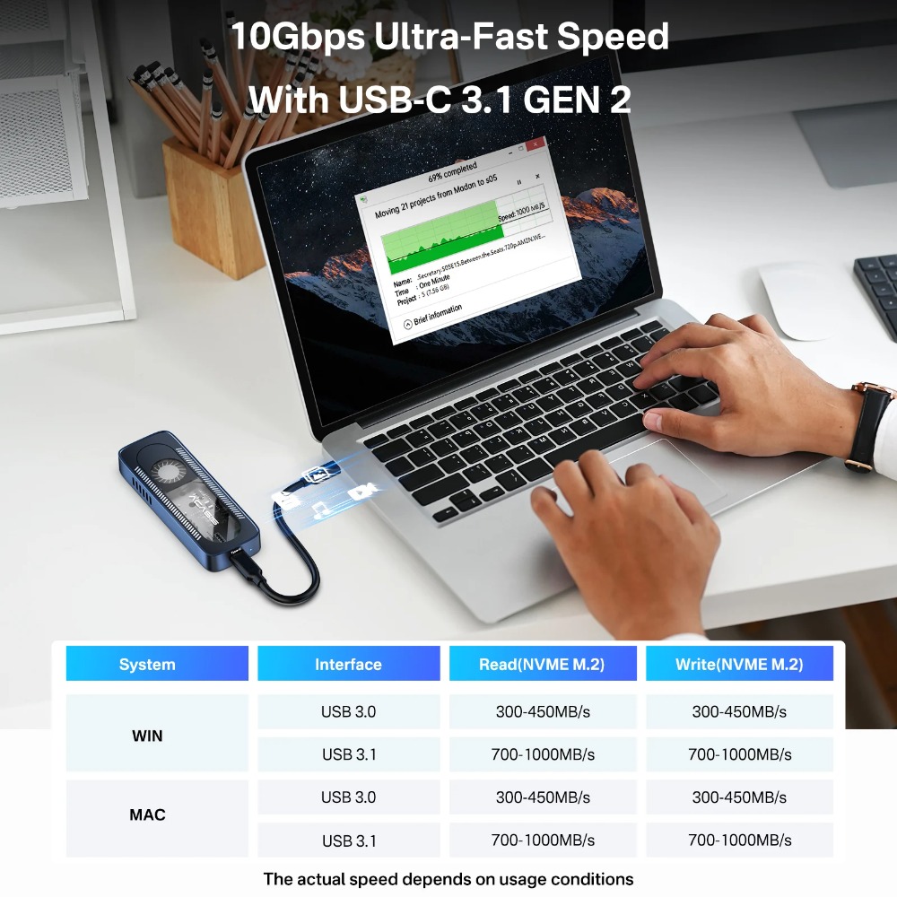 Корпус для SSD ACASIS 10Gbps M – обзор и цена 8Tb M2 Nvme Ssd